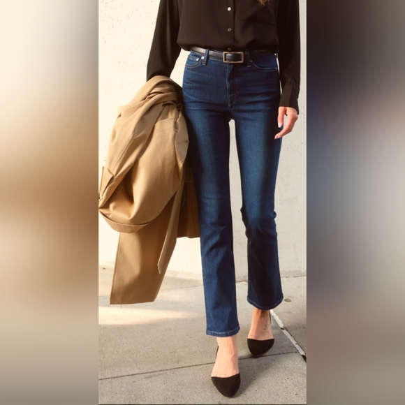 AYR The Pop Jeans Womens 33 (14) Light Blue Denim Pants Ankle Striaght Leg - Picture 2 of 16